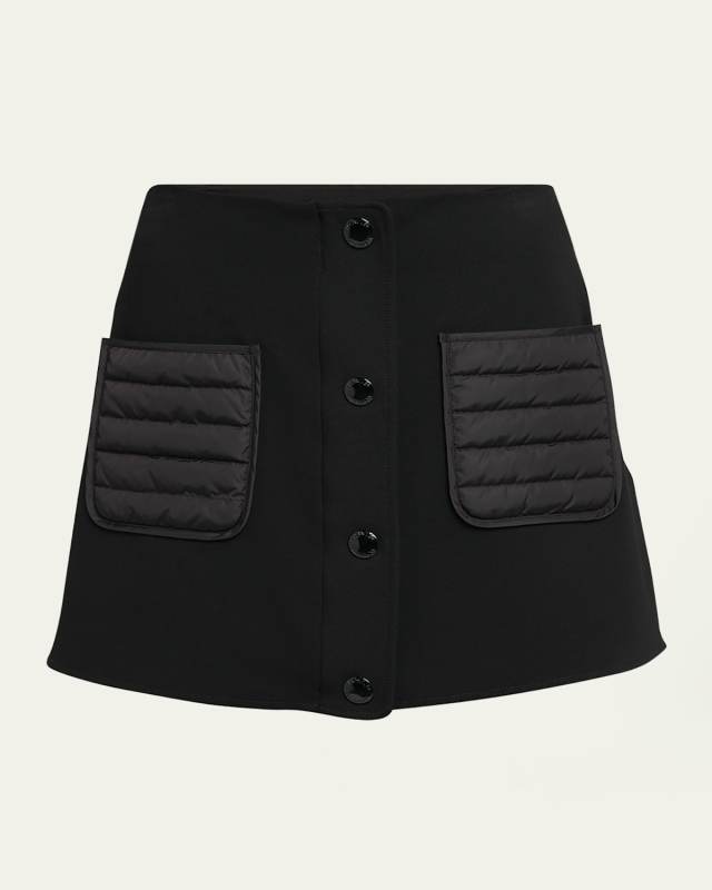 Punto Milano Quilted Pocket Mini Skirt